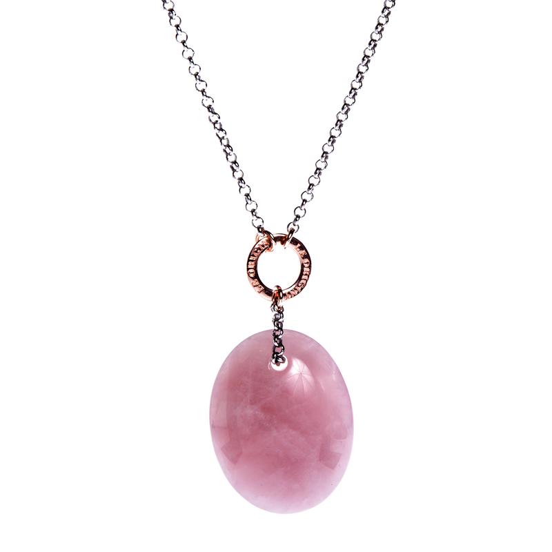 PENDENTE QUARZO ROSA