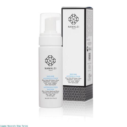 MOUSSE ANTIPOLLUTION RISO, SEMI DI COTONE E ROSE - DETERGENTE E STRUCCANTE MOUSSE ANTIPOLLUTION RISO, SEMI DI COTONE E ROSE - DETERGENTE E STRUCCANTE