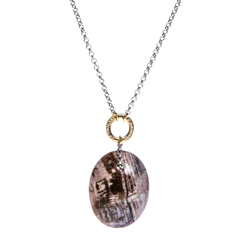 PENDENTE LEGNO FOSSILE