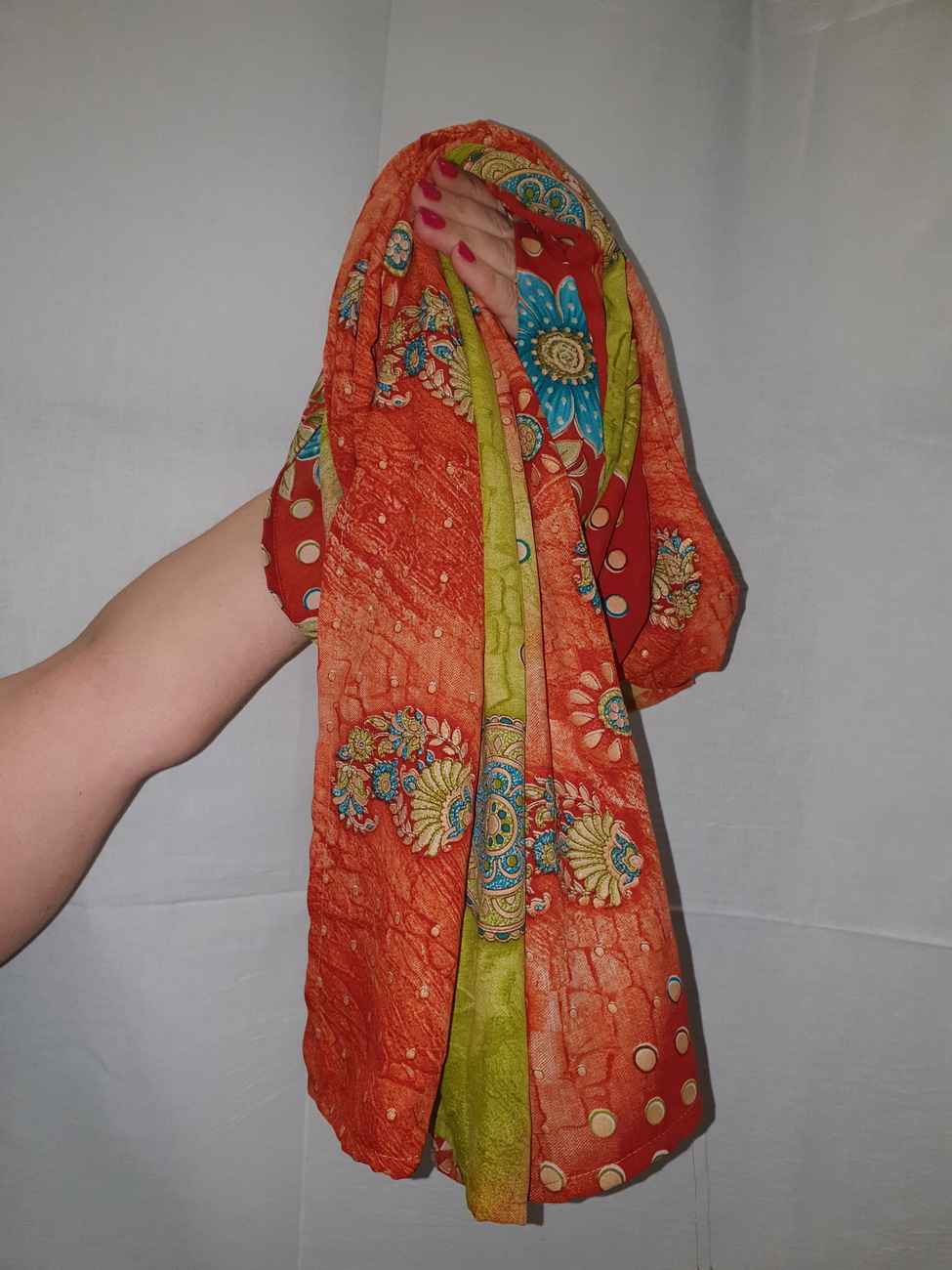 Foulard made in india 100% viscosa con borsa porta foulard fantasia 4
