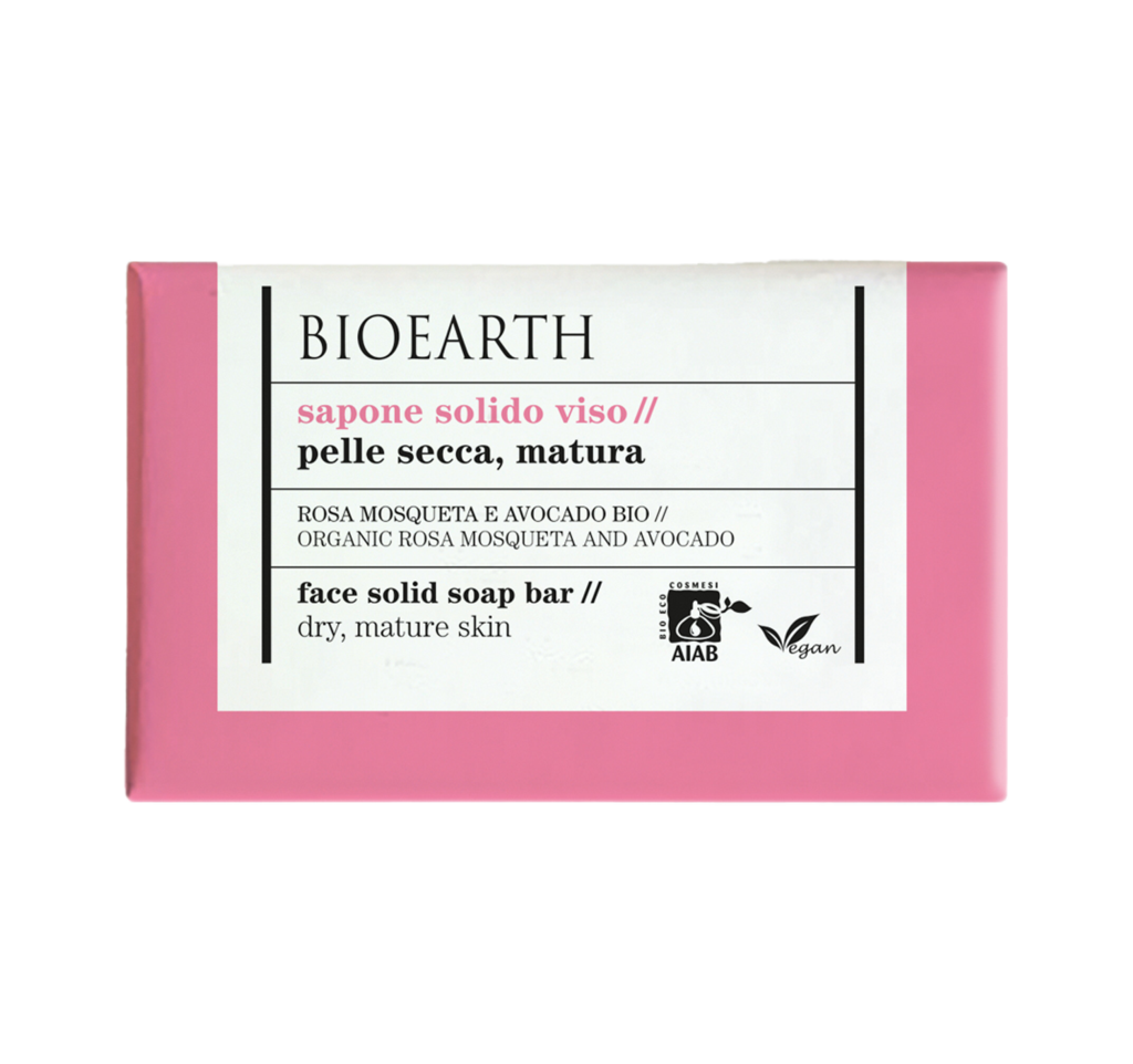 SAPONE SOLIDO VISO ROSA MOSQUETA E AVOCADO BIO