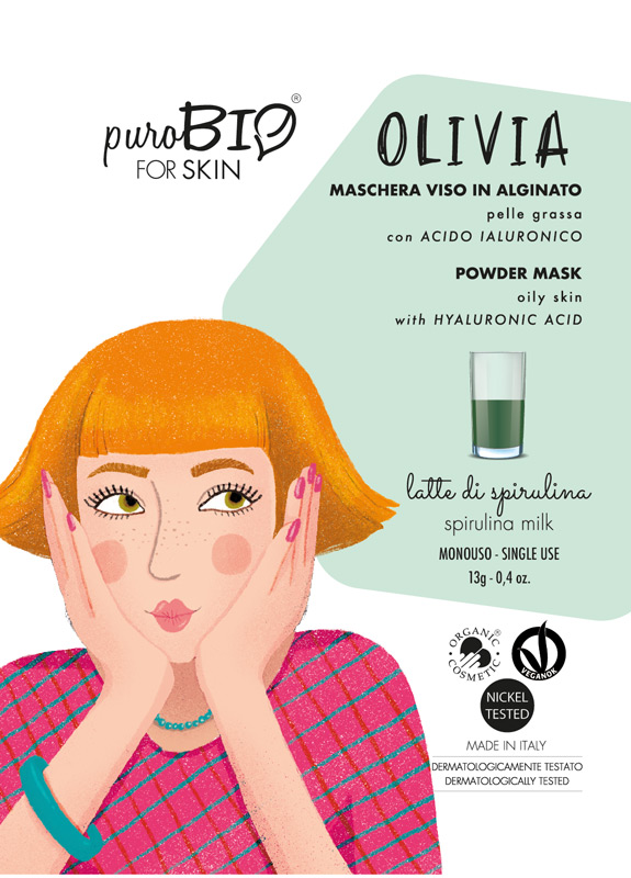 Olivia maschera peel off pelle grassa latte di spirulina 12