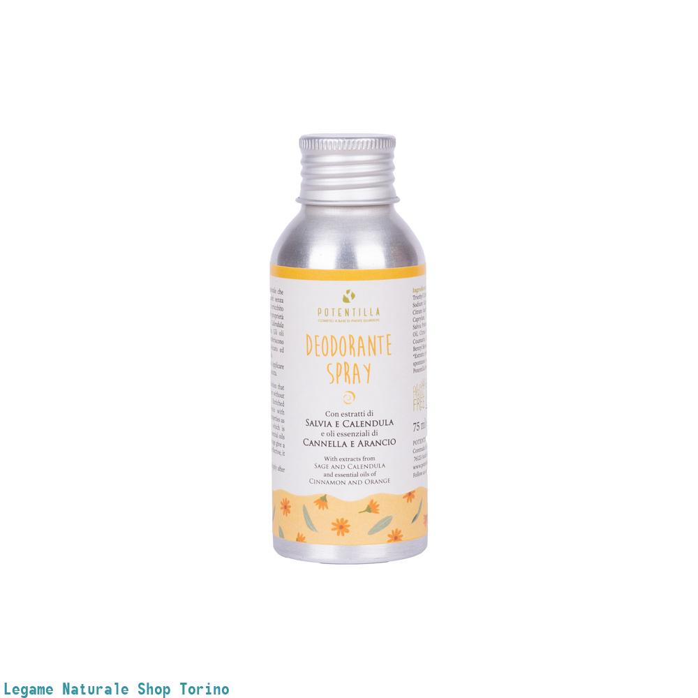 Deodorante REFIL con estratti di Salvia e Calendula e oli essenziali di Cannella e Arancio 75ml