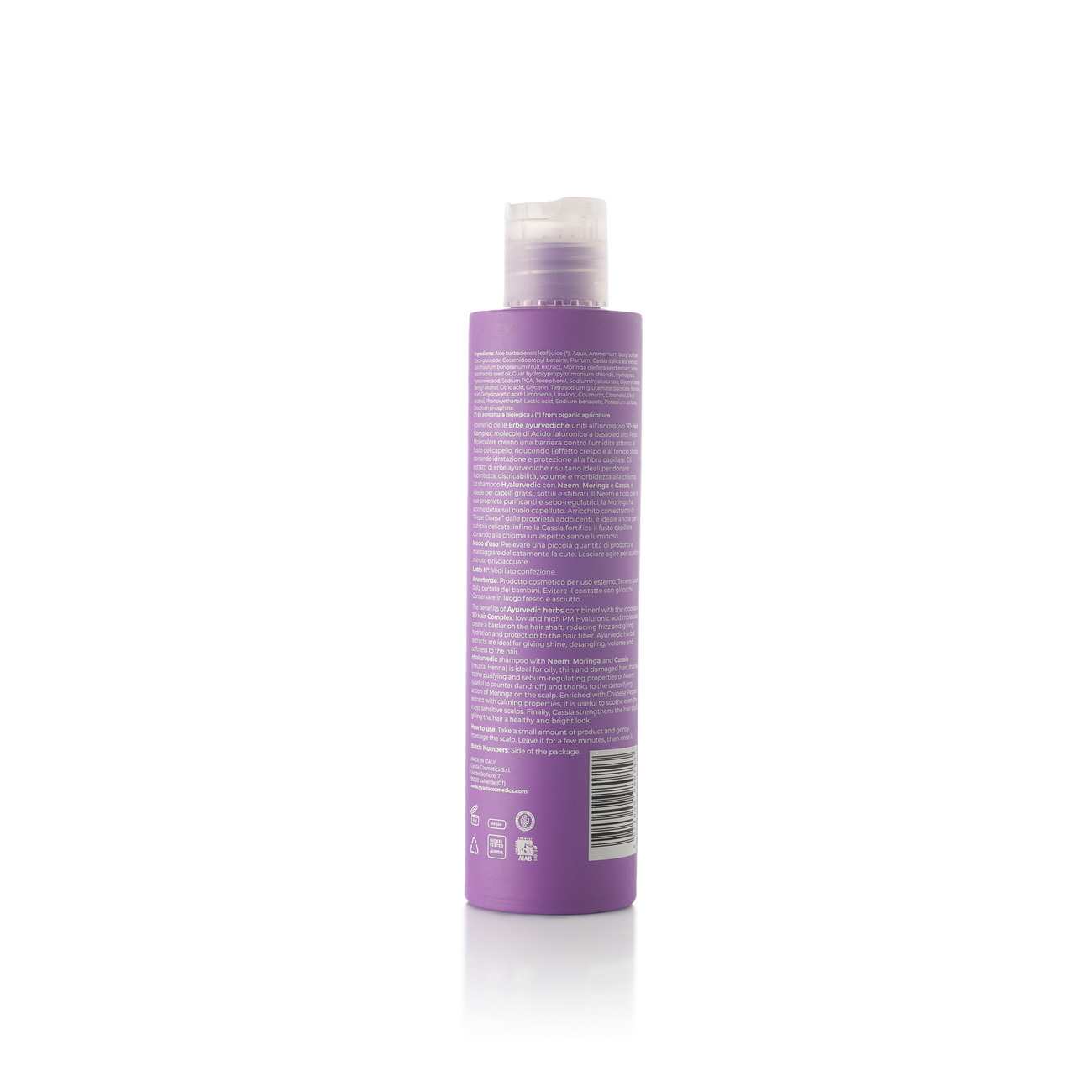 Hyalurvedic Shampoo Purificante – Seboequilibrante e Detossinante