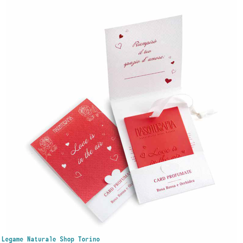 Card profumata singola - ROSA ROSSA E ORCHIDEA