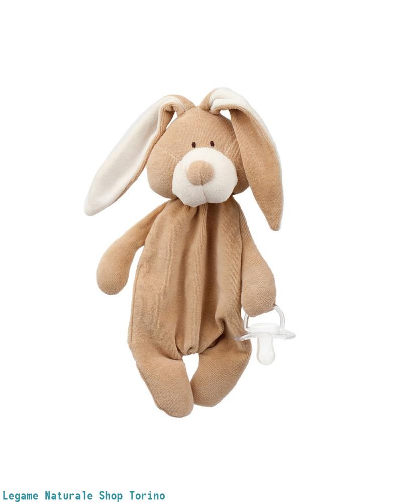 COMFORTER IN COTONE BIOLOGICO CON PORTA CIUCCIO-Bunny