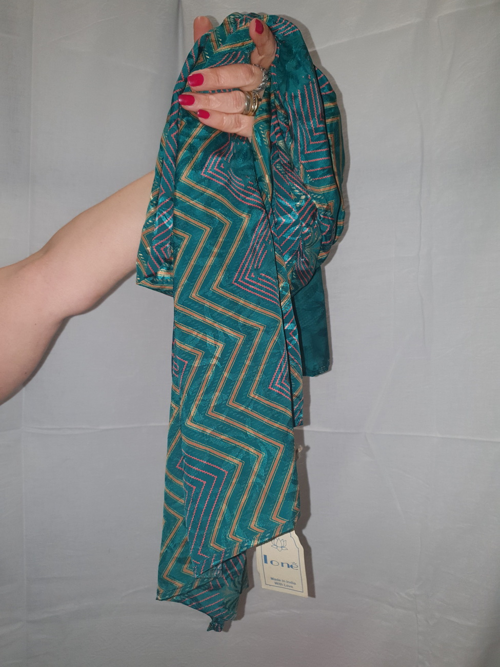Foulard made in india 100% viscosa con borsa porta foulard fantasia 11