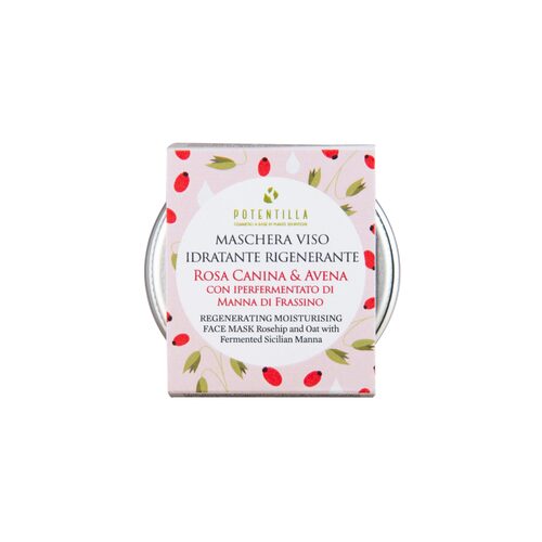 Maschera Viso Idratante Rigenerante Rosa Canina e Avena con iperfermentato di Manna di Frassino 15ml Maschera Viso Idratante Rigenerante Rosa Canina e Avena con iperfermentato di Manna di Frassino 15ml