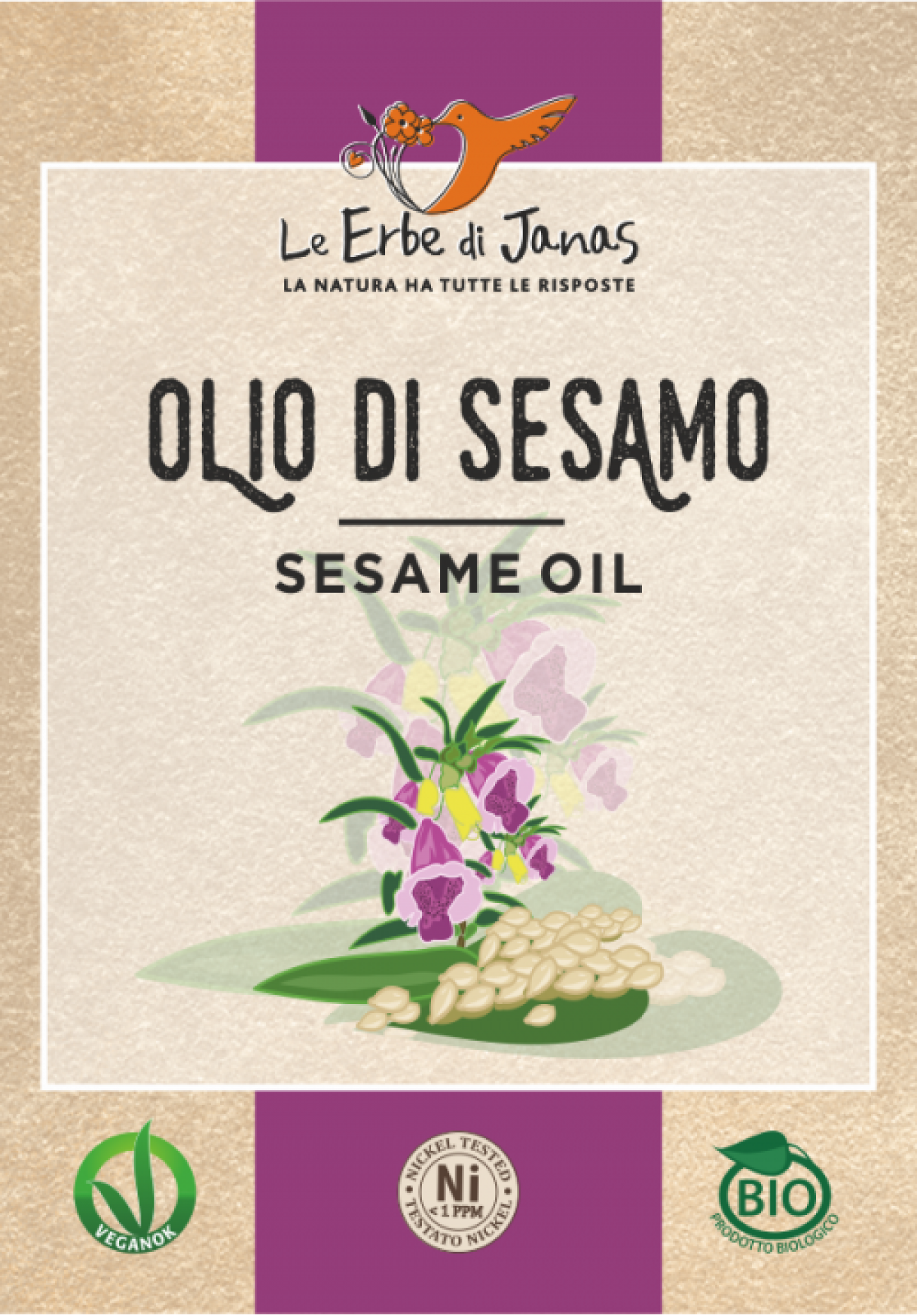 Olio di sesamo bio 100ml