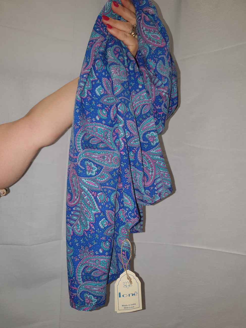 Foulard made in india 100% viscosa con borsa porta foulard fantasia 7