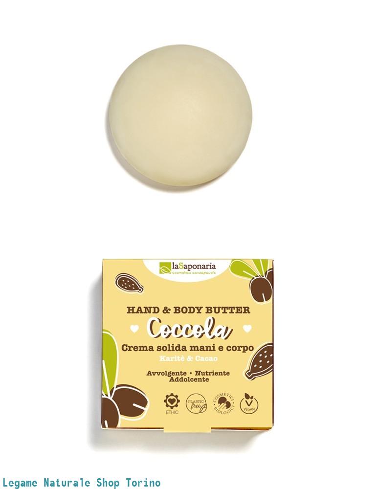 Crema solida mani e corpo COCCOLA - karitè & Cacao 80ml