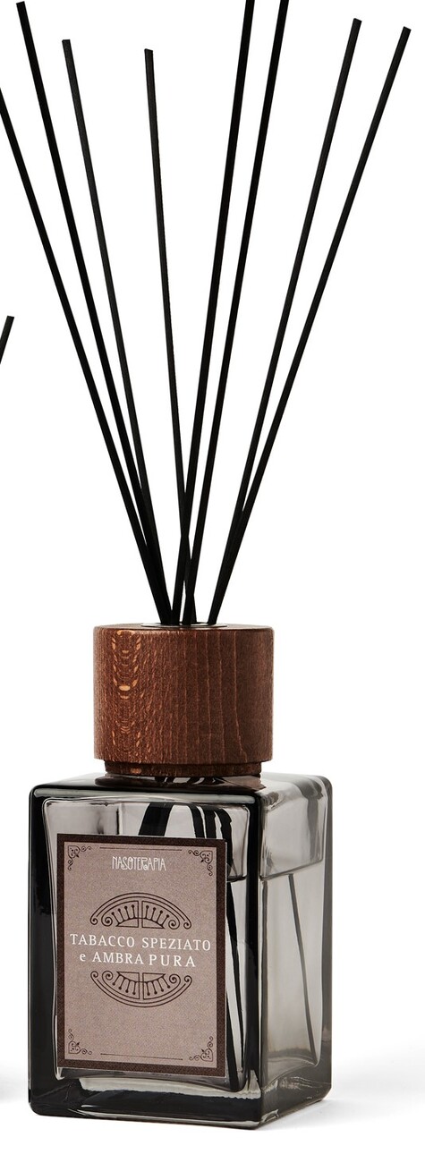 Diffusore con bastoncini 500ml - tabacco speziato e ambra pura