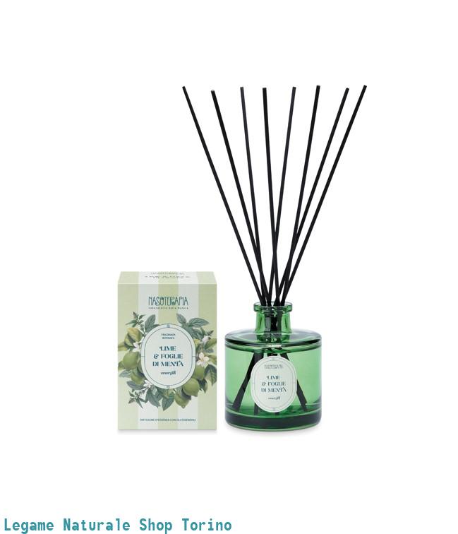 Diffusore a bastoncini 200ml LIME E FOGLIE DI MENTA