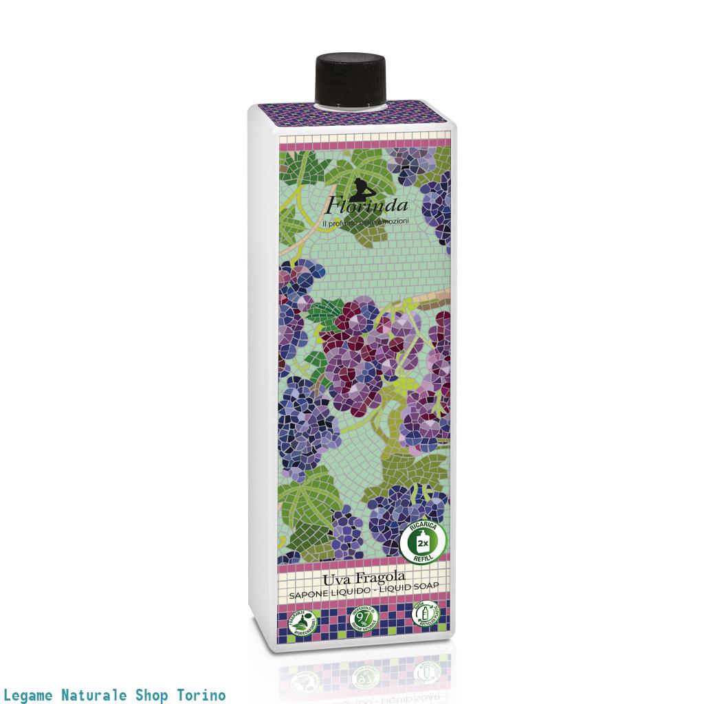 RICARICA Sapone liquido MOSAICO florinda uva fragola 1lt