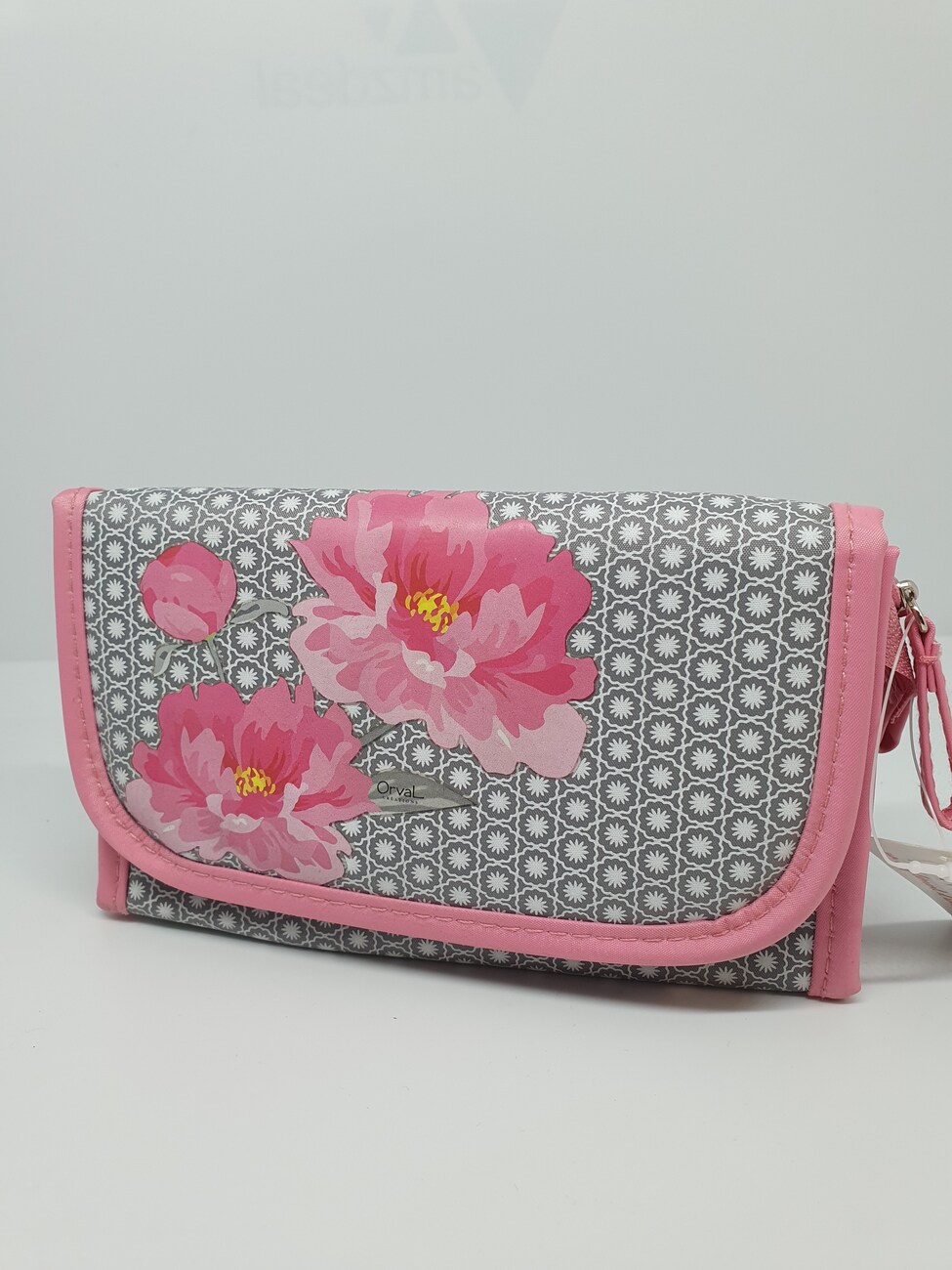 Pochette con specchietto fantasia Roses Pivoines Orval