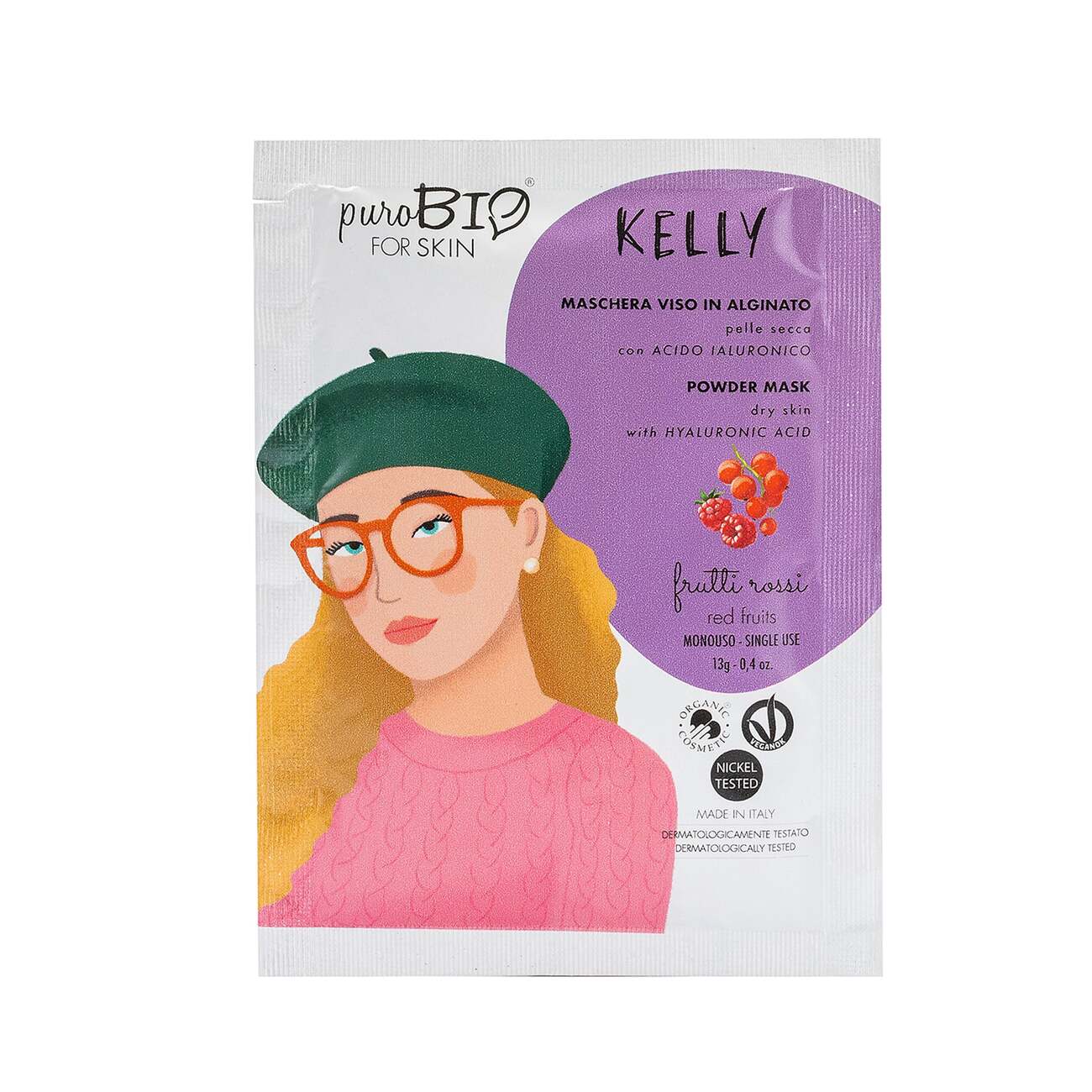 Kelly Maschera peel off pelle secca Purobio