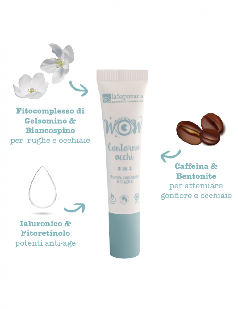 wow- Crema contorno occhi 3 in 1