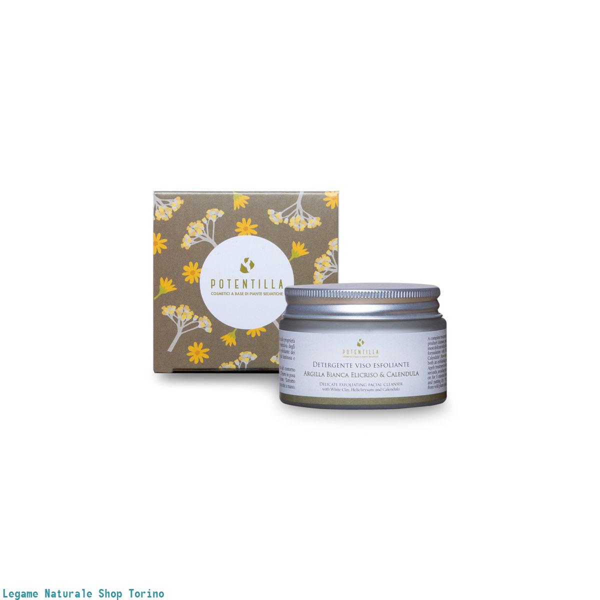 Detergente Viso con Delicata Azione Esfoliante con Argilla Bianca, Elicriso e Calendula 50ml