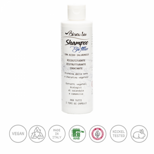 Shampoo bio filler all'acido ialuronico cheratina vegetale proteine della seta 200ml Shampoo bio filler all'acido ialuronico cheratina vegetale proteine della seta 200ml