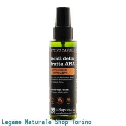 Acidi della frutta AHA Attivo capelli spray. Anticrespo Lucidante