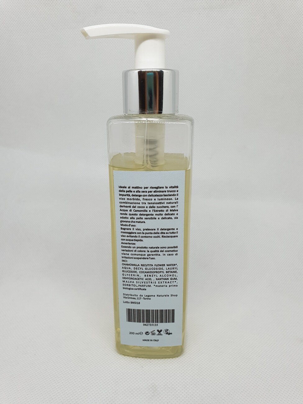 DETERGENTE VISO PELLI DELICATE - Legame Naturale Biocosmesi
