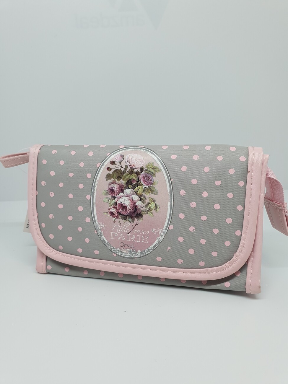 Pochette con specchietto fantasia mille roses Orval