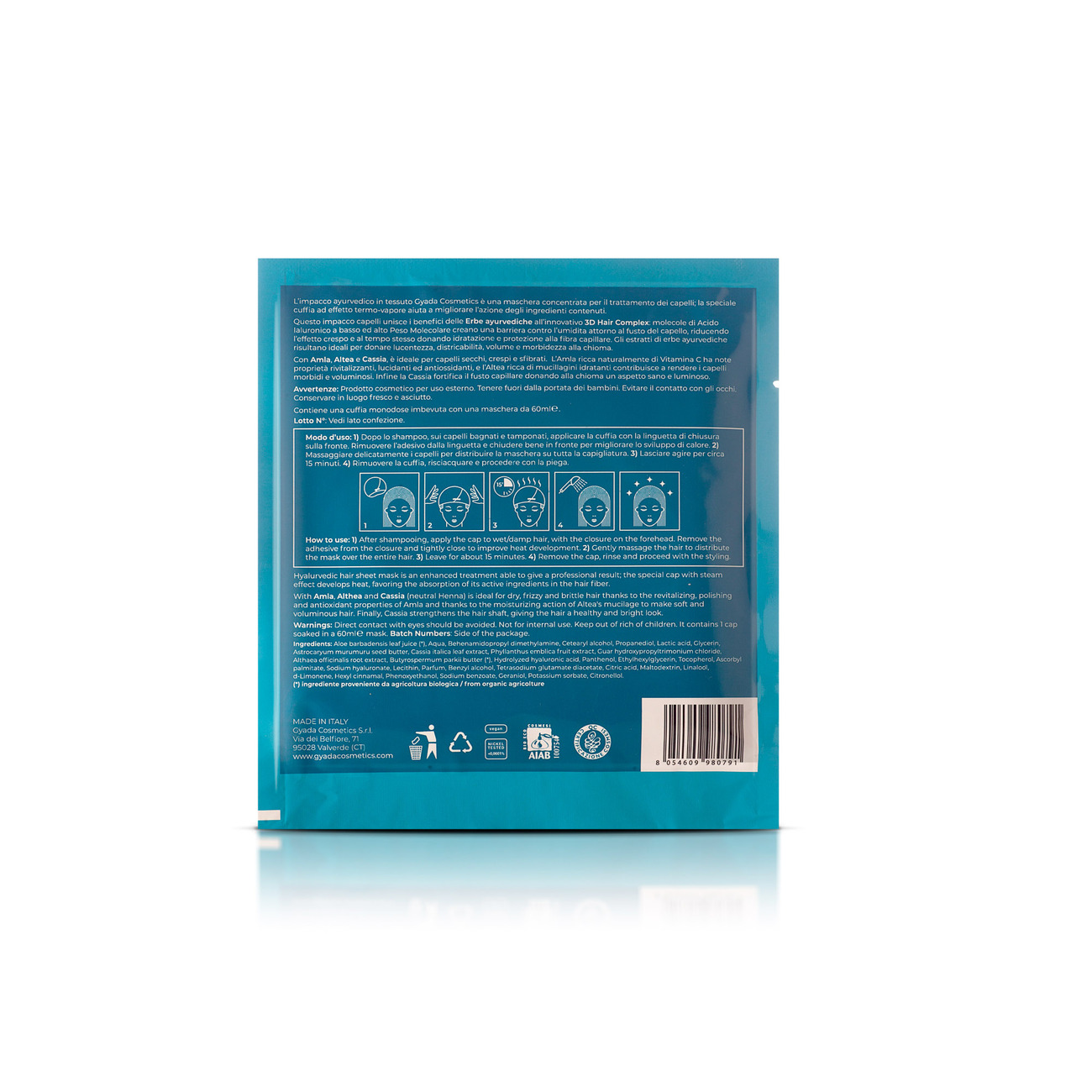 Hyalurvedic Impacco Ayurvedico In Tessuto Rivitalizzante - Amla, Althea, Hennè Neutro